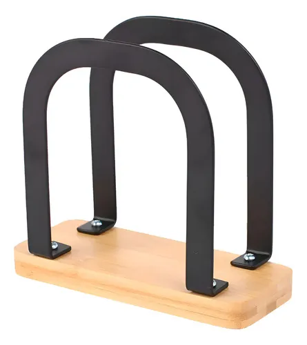 Producto Servilletero De Metal Con Base De Madera Cocina Bar Imagen