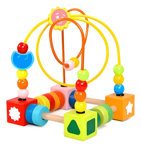 Producto Juego Didactico De Madera Laberinto Actividades Para Bebes Color Amarillo Imagen