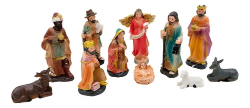 Producto Pesebre Navideño Sagrada Familia Figuras Ceramica Artesanal Imagen