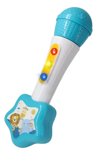 Producto Microfono Bebes Musical Con Luz Y Sonido Color Blanco Imagen