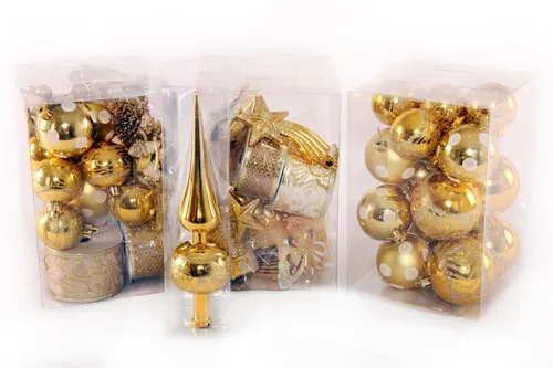 Producto Kit Adornos Navidad Oro 72 Piezas Imagen