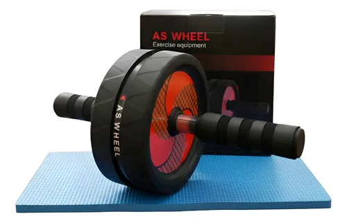 Producto Rueda Para Abdominales + Mini Mat Antideslizante Color Negro Imagen