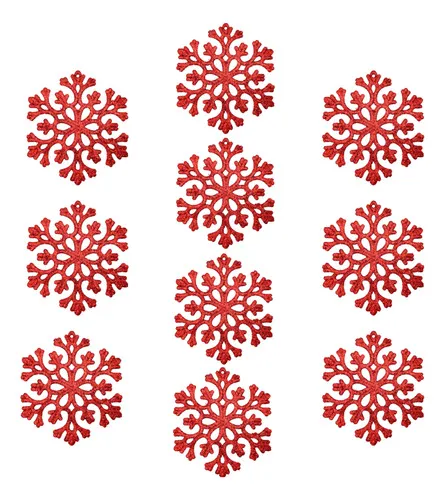 Producto Adorno Colgante Copo De Nieve Decoración Arbol Navidad X10u Imagen