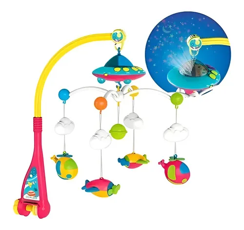 Producto Huanger 0303 Movil Cunero Musical Bebé Con Proyector Luz Y Sonido Imagen
