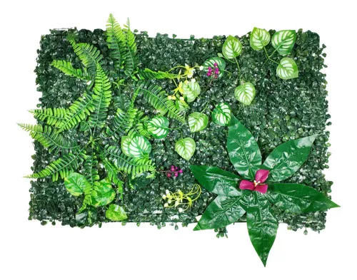 Producto Jardín Vertical Cesped Artificial Flores Muro Verde 40x60 Imagen