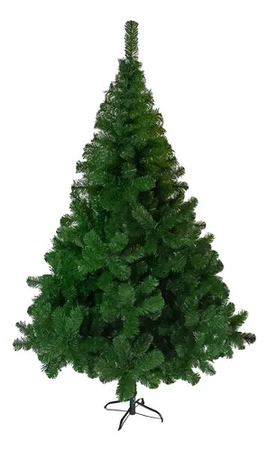 Producto Árbol De Navidad Arbolito Pino Tronador De Lujo 2.10mts Base Metálica Verde Imagen