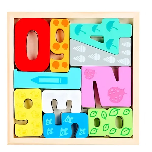 Producto Rompecabezas De Animales Madera Encastre Bloques Didáctico Imagen