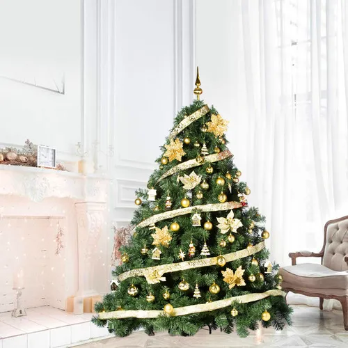 Producto Arbol Navidad Extra Lujo Patagonia 2,10mt Adornos Oro Deco Imagen