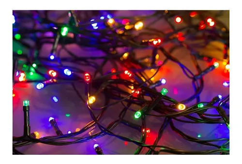 Producto Luces De Navidad X100 A Pilas Luces Led Multicolor 10mts Imagen