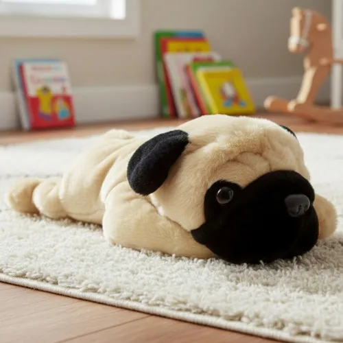 Producto Peluche Perro Bulldog Frances Acostado Suave 60cm Imagen