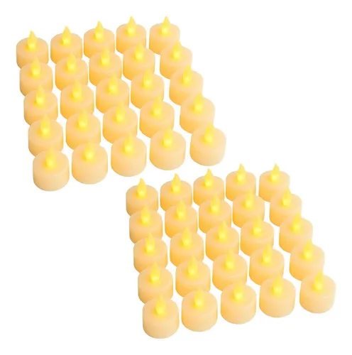 Producto Pack X48 Velita Luz Led Calida Pilas Incluidas Decoracion Imagen