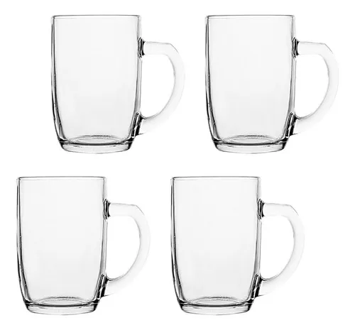 Producto Set X4 Tazas De Cafe Doble Vidrio 430ml Mug Transparente Imagen