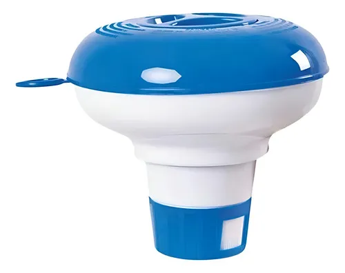 Producto Boya Recipiente Para Pastilla De Cloro 50g Pileta Piscina Color Azul Imagen