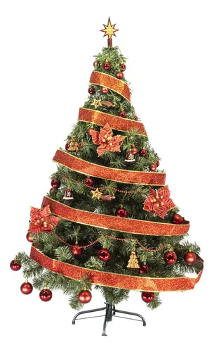 Producto Arbol De Navidad Tronador Lujo 1,50mts Con Adornos Kit X40 Imagen