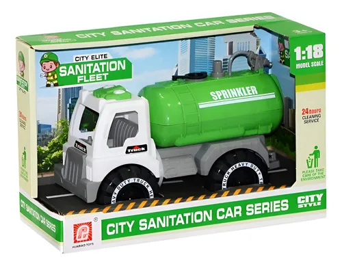 Producto Camión Cisterna Lanza Agua Juguete A Fricción Color Verde Imagen