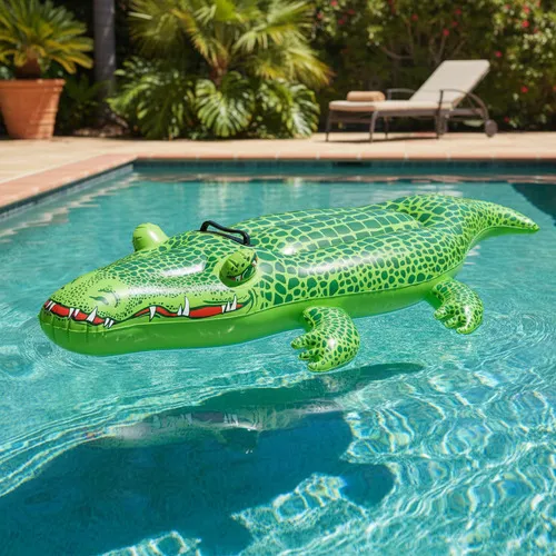 Producto Colchoneta Cocodrilo Inflable Flotador Para Pileta Agua Imagen