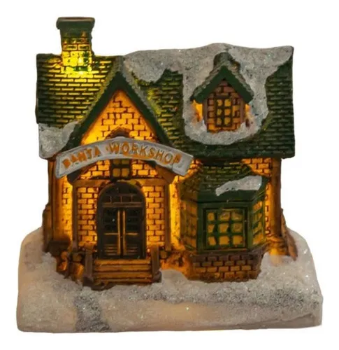 Producto Casa Christmas Village Casita Navideña C/luz Deco A Pila X1 Imagen