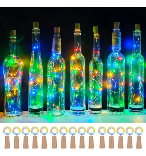Producto Tira De Luces Alambre Led 3mt Corcho X10u Botella Decoracion Imagen