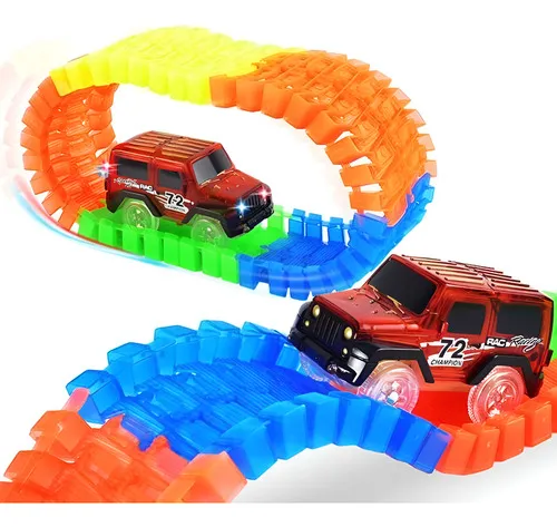 Producto Pista Luminosa Flexible 56 Piezas 1 Auto Luminoso Color Imagen