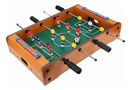 Producto Juego De Mesa Mini Futbolito Metegol De Madera Mesa De Metegol Marrón Imagen