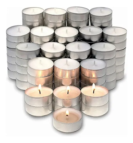 Producto Mini Velas Decorativas Con Latita X50 Unidades P/hornito Imagen
