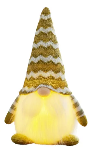 Producto Muñeco De Navidad Gnomo Con Luz Led Adorno Navideño 23cm Imagen
