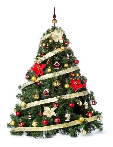 Producto Arbolito Navidad Extra Lujo Patagonia 1.50m Adornos Rojo Oro Imagen