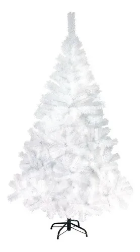 Producto Arbol Navidad Blanco Tronador De Lujo 2.10m Pie Metal Deco Imagen