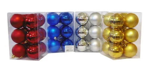 Producto Adornos Navideños Set Bolas De Navidad 7cm X60 Unidades Imagen