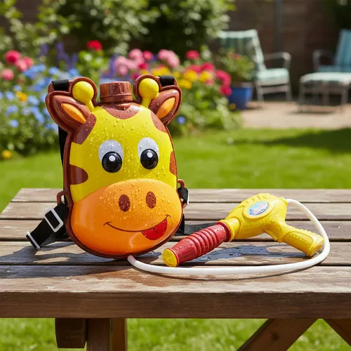 Producto Pistola De Agua Mochila De Jirafa Lanza Agua Recargable Imagen