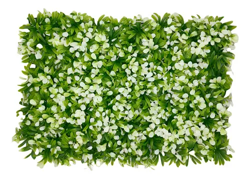 Producto Jardin Vertical Artificial Muro Verde Panel Frondoso Plantas Color Verde/blanco Imagen