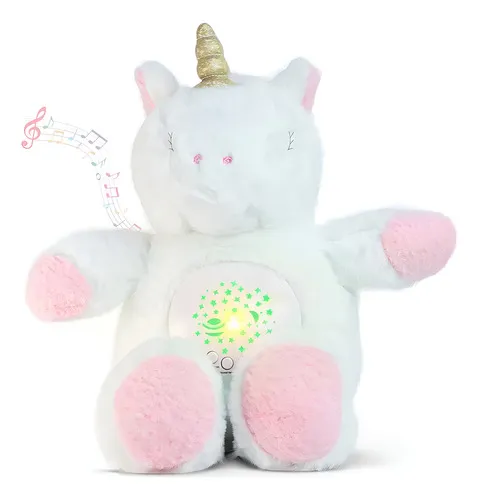 Producto Peluche Unicornio Expreso Polar Con Luz Y Música Proyector Infantil Imagen