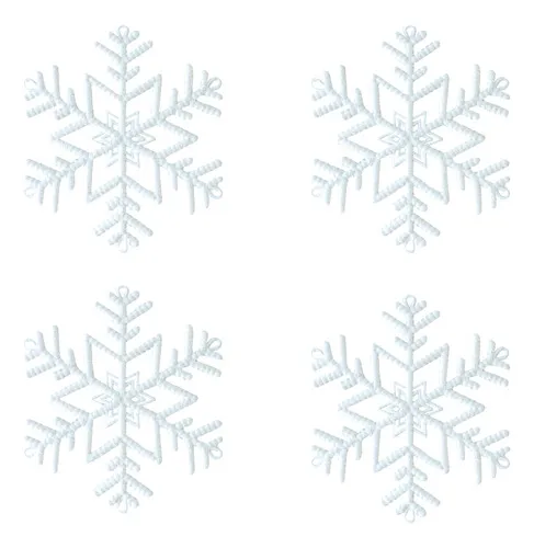 Producto Adorno Colgante Copo De Nieve Decoración Navidad X4 Imagen