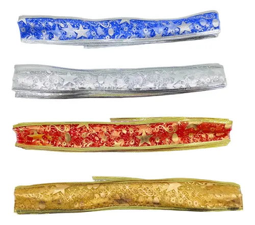 Producto Cintas Navideñas Adornos Decoración Navidad 4cm 2,7mts Imagen