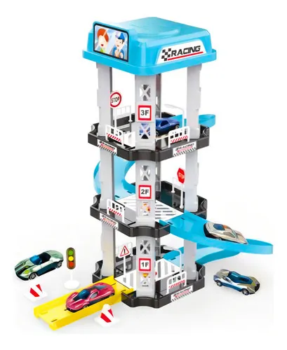Producto Pista Rampa Estacionamiento Autos Juguete Garage 3 Niveles Color Blanco Imagen