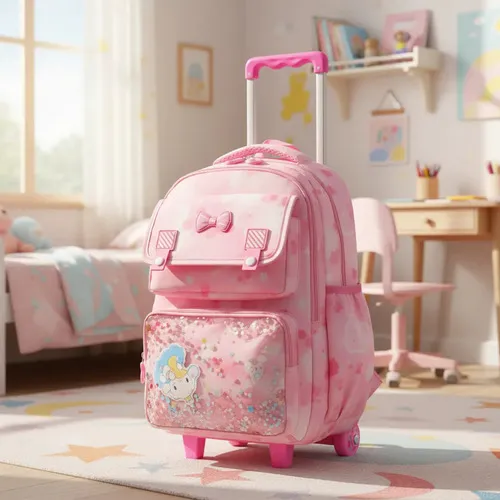 Producto Mochila Escolar Infantil Carrito Con Ruedas Para Niñas Nenas Imagen