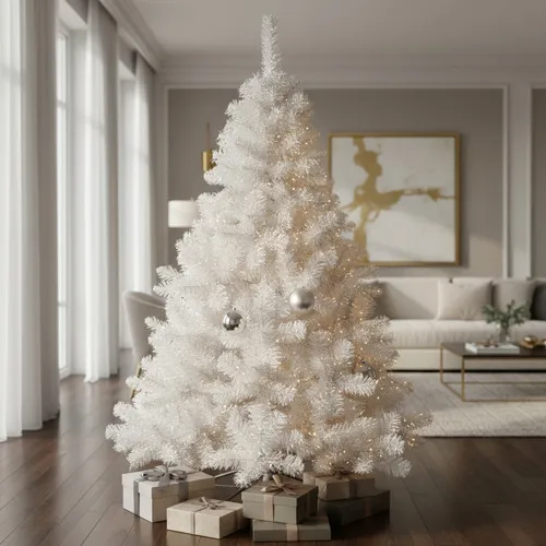 Producto Arbol Navidad Extra Lujo Patagonia Blanco 2,10mts Decoracion Imagen